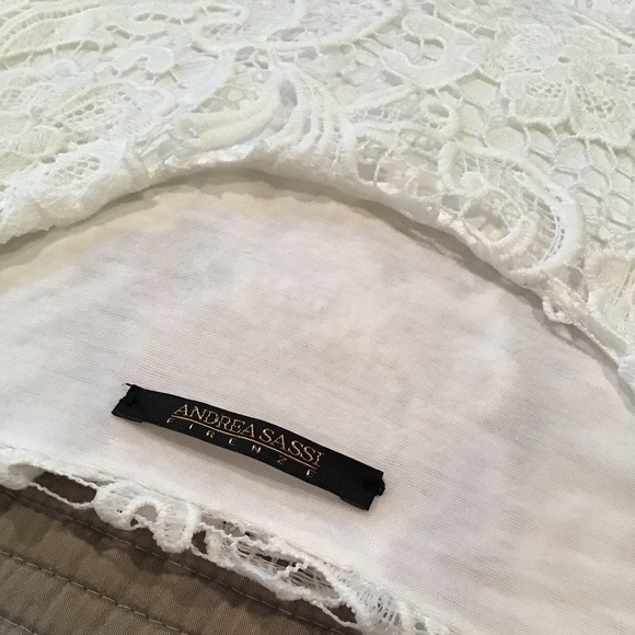 HOSTESS PICK Silk Blend Lace Blouse Made in Italy - Picture 2 of 8